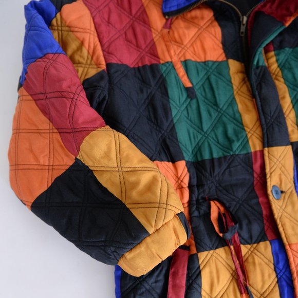 Colorful Patchwork Utility Jacket - Picture 11 of 15